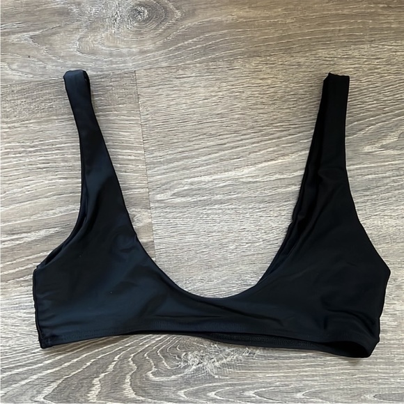 ZAFUL Textured Tank Style High Cut Bikini Swimwear - Black Small - Picture 3 of 4